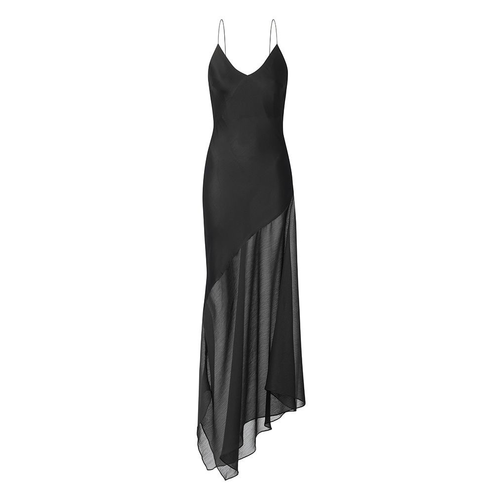 Camille x Mango Asymmetric Hem Dress Sz M - Picture 3 of 10